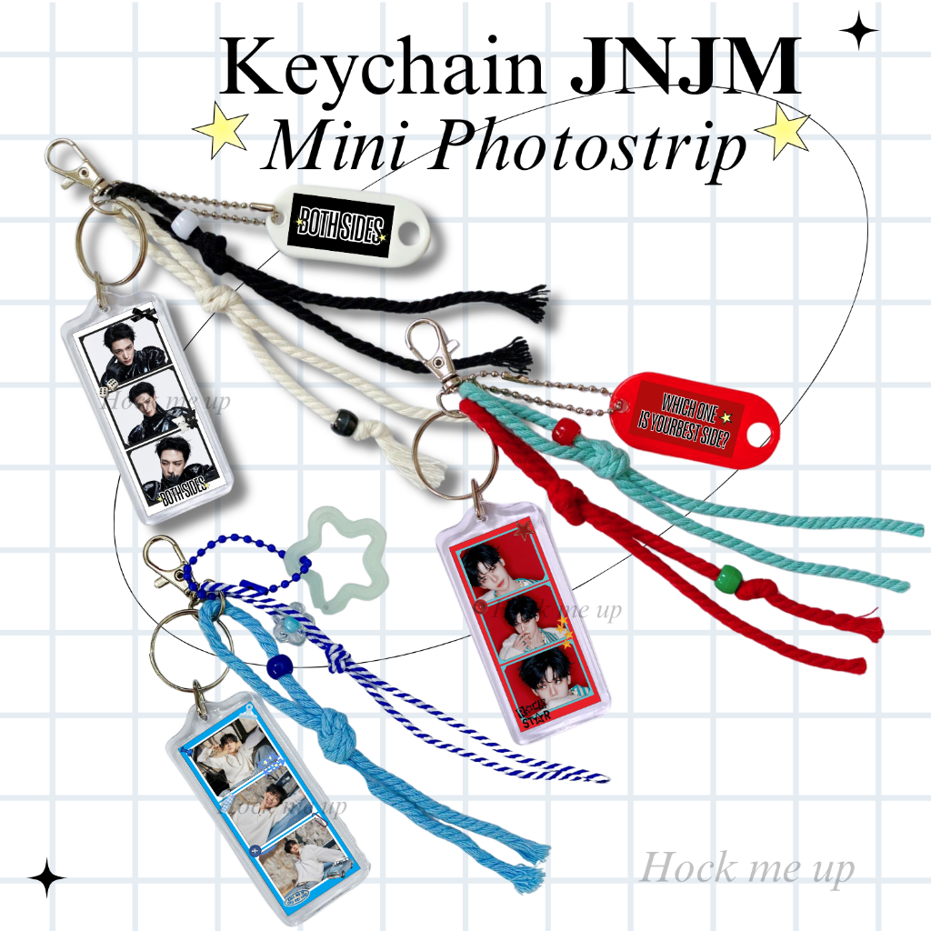 keychain photostrip makrame jnjm || ganci macrame jeno jaemin || both sides bagcharm jnjm jeno jaemi