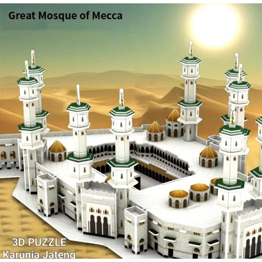 best sale 3d puzzle masjidil haram kabah mekah miniatur building architecture toys mainan edukatif
