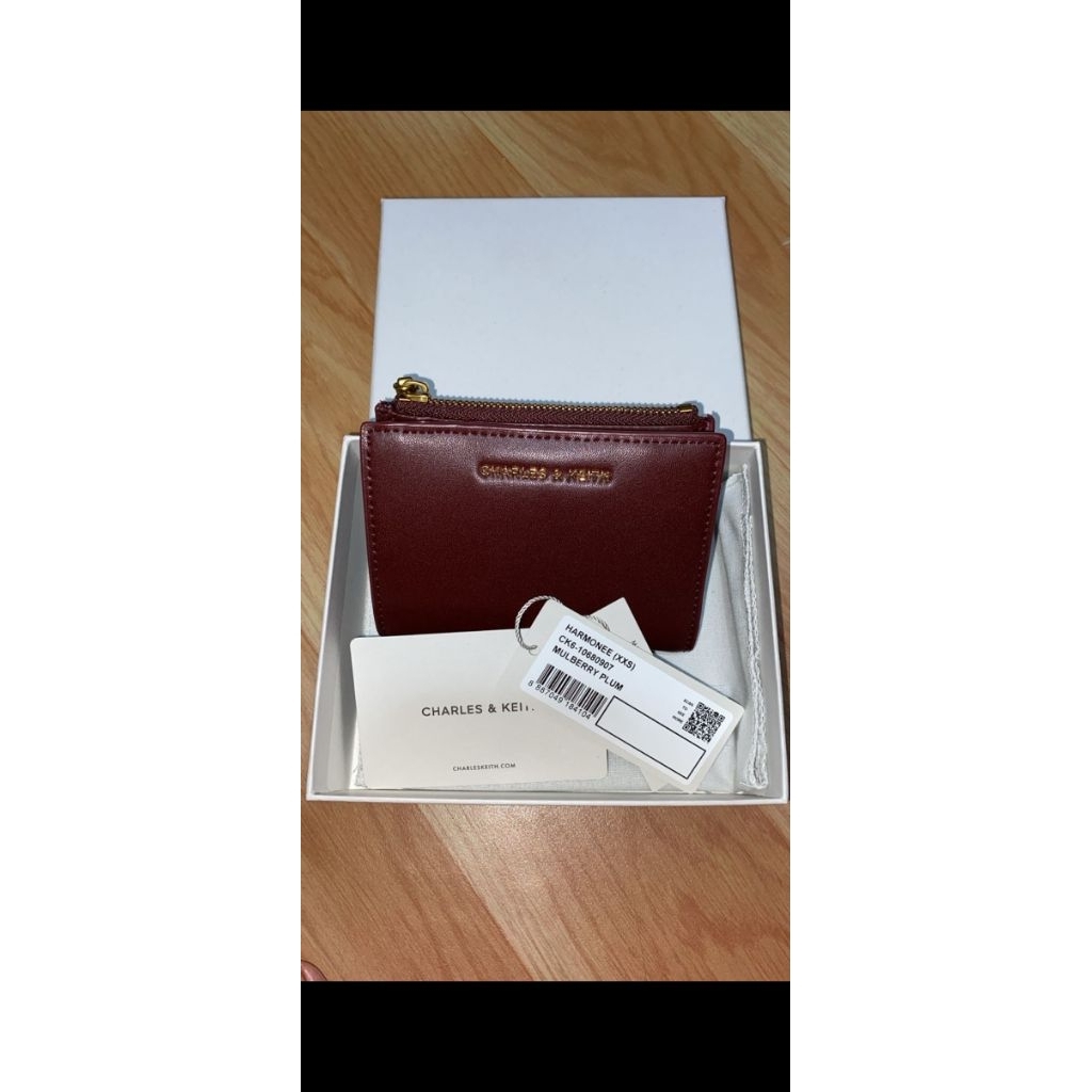 Charles & Keith Dompet Kecil Top Zip Harmonee - Mulberry Plum
