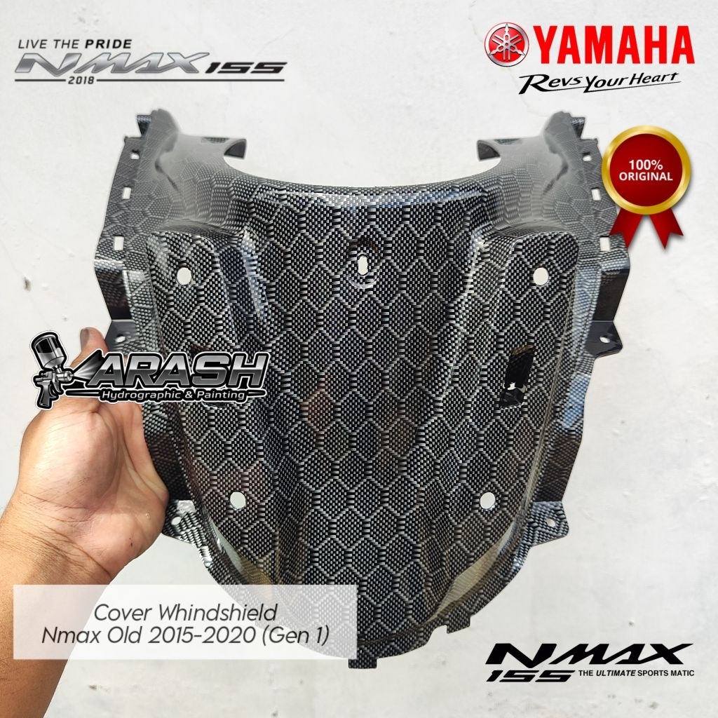 Cover Whindshield Visor Nmax old Carbon WTP Motif Hexagonal