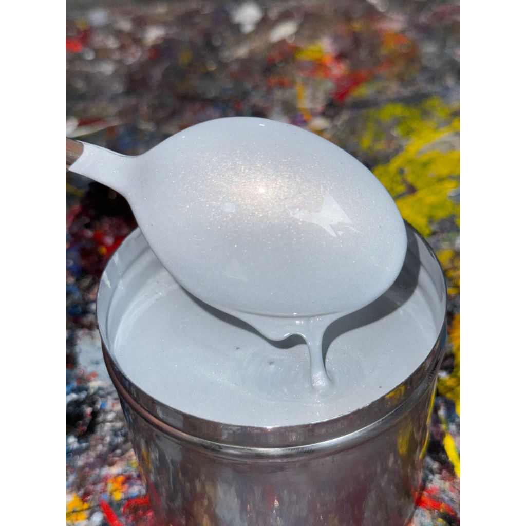 white pearl silver cat pu original 200mili custom cat pu