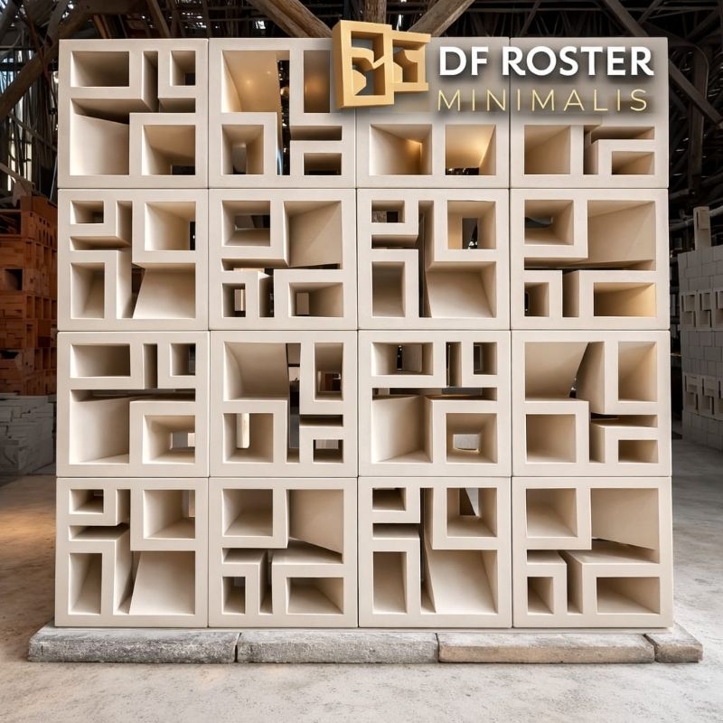 Roster/Loster beton minimalis putih/Roster minimalis