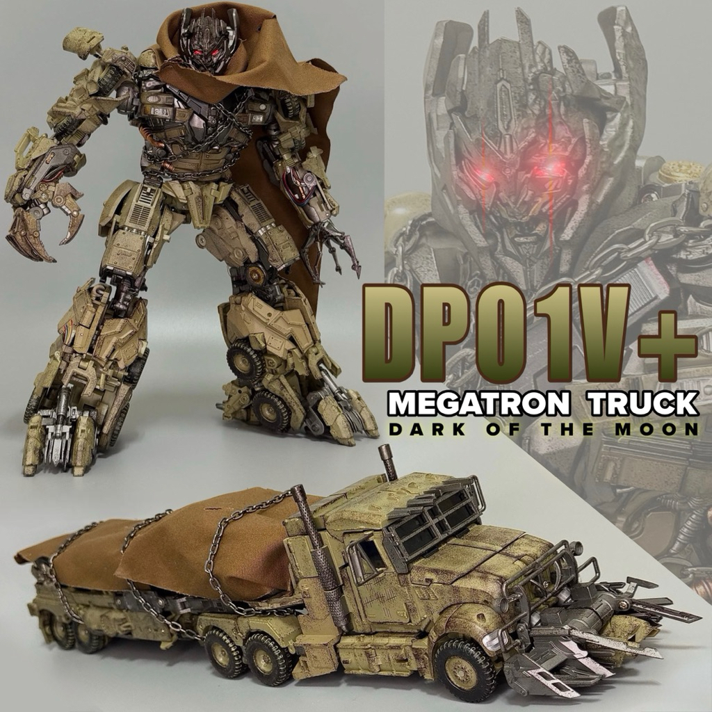 DP01V+ MEGATRON TRUCK BATTLE DAMAGE FULL RUSTY PAINT MODE TRUCK