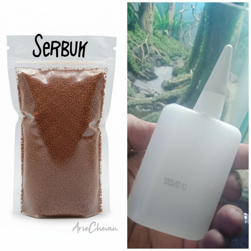 paket lem siap pakai alteco serbuk kayu hardscape untuk pohon bonsai batu kayu aquarium aquascape