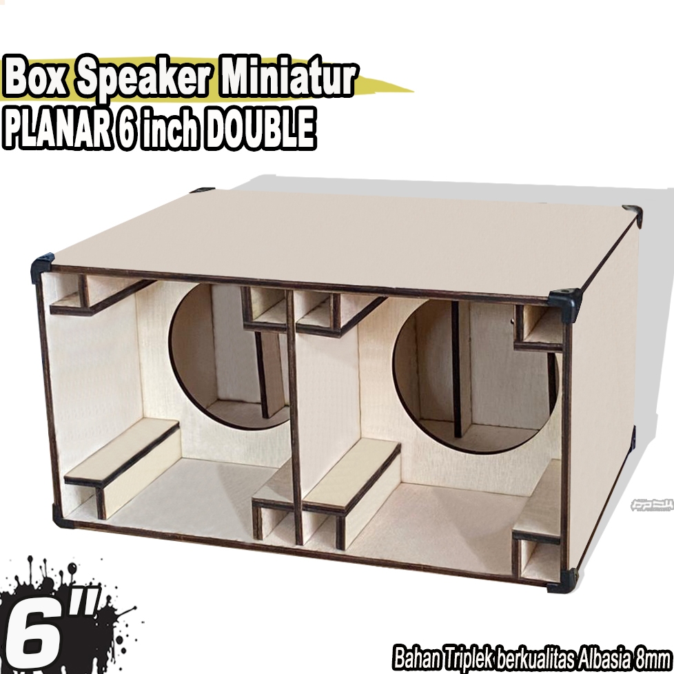 Box Speaker Miniatur Planar 6 Inch Albasia Double