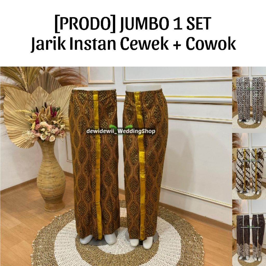 [PRODO] JUMBO JARIK INSTAN CEWEK + COWOK • Jarik Pengantin Prodo - Instan | Jarik Cewek + Jarik Cowo