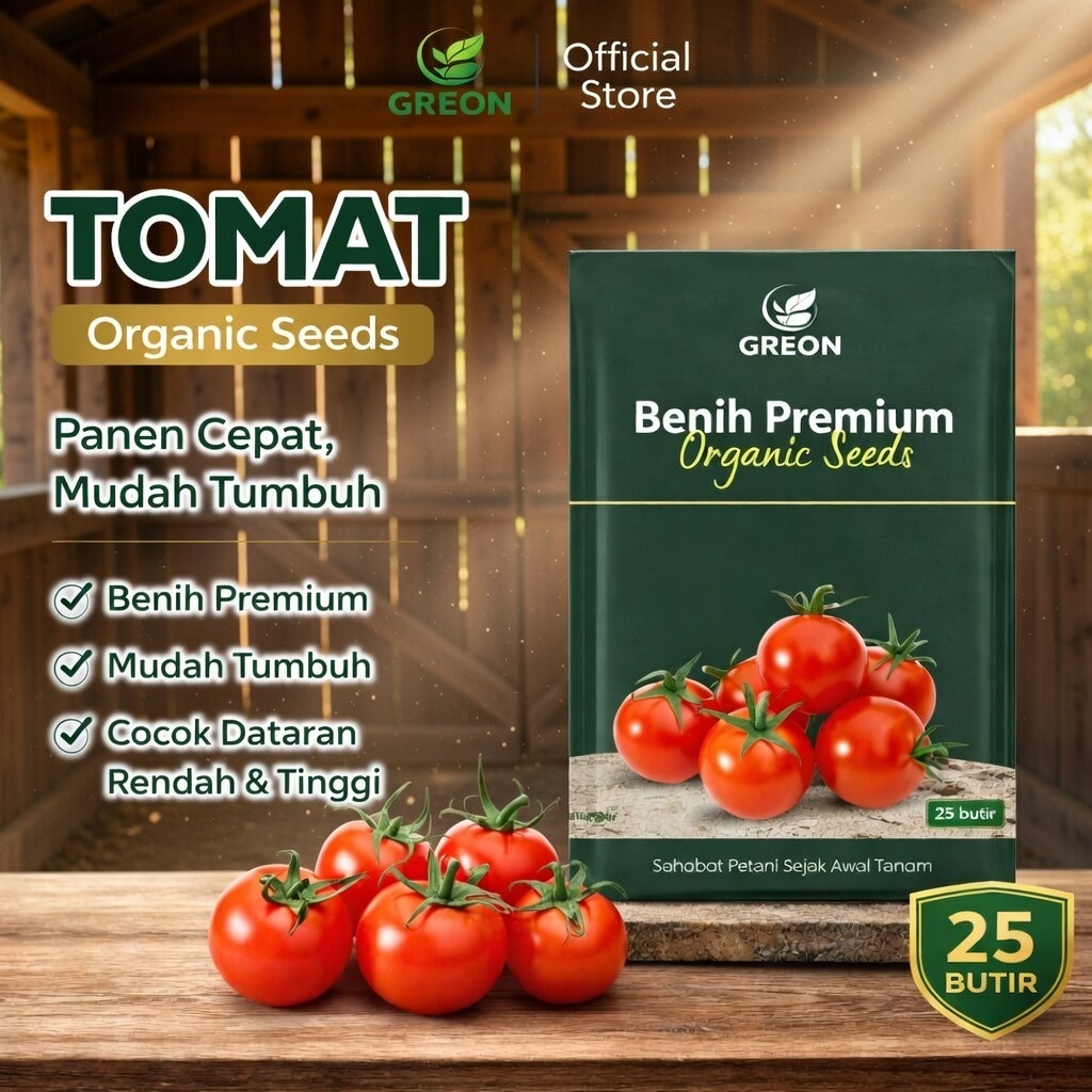Greon - Biji Benih Tomat Chery Merah Tropical Ruby Bibit Tanaman Sayur Sayuran Tomat Cery Ceri Cherr