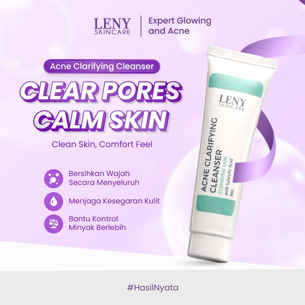 LENY LENY SKINCARE Acne Clarifying Cleanser with Salicylic Acid 30g Pembersih Wajah Kulit Berjerawat