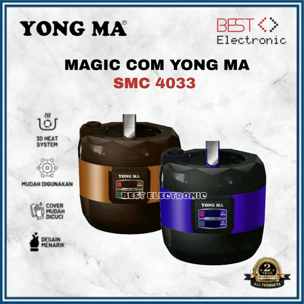 MAGIC COM YONG MA JUMBO 2.5 LITER SMC 4033 / RICE COOKER YONGMA SMC4033 MAGIC COM MANUAL YONGMA 3IN1
