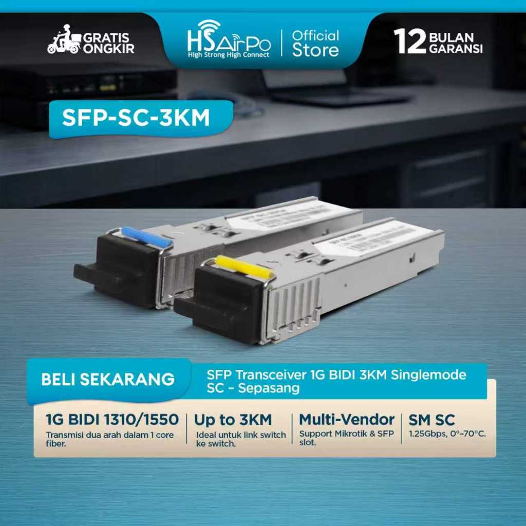 HSAirPo BIDI SFP - SM - SC 1.25G 3KM