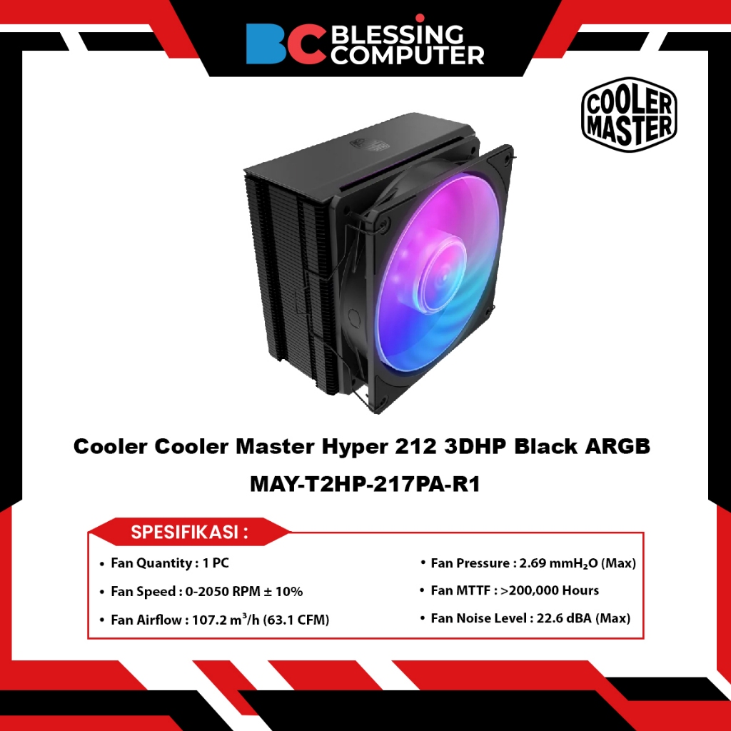 Cooler Cooler Master Hyper 212 3DHP Black ARGB MAY-T2HP-217PA-R1