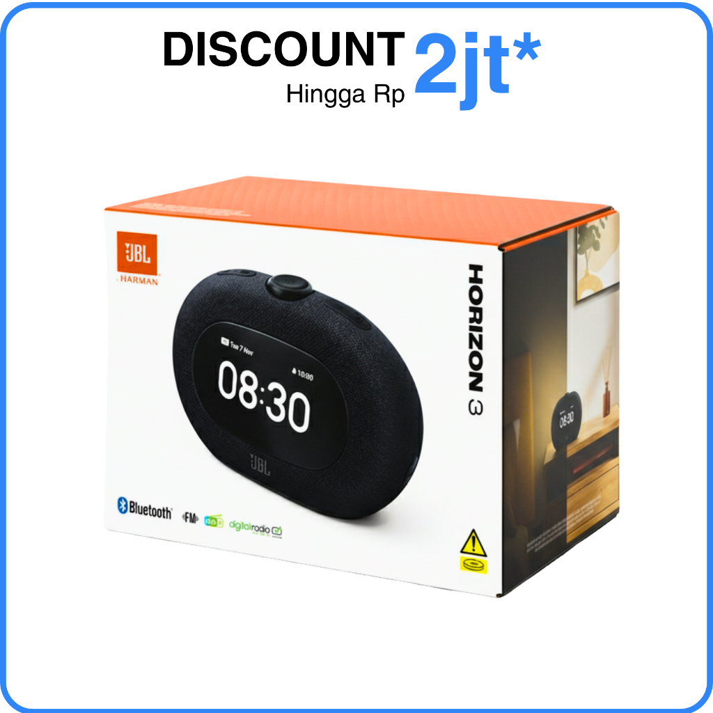 JBL Horizon 3 Bluetooth Clock Radio Speaker With FM
