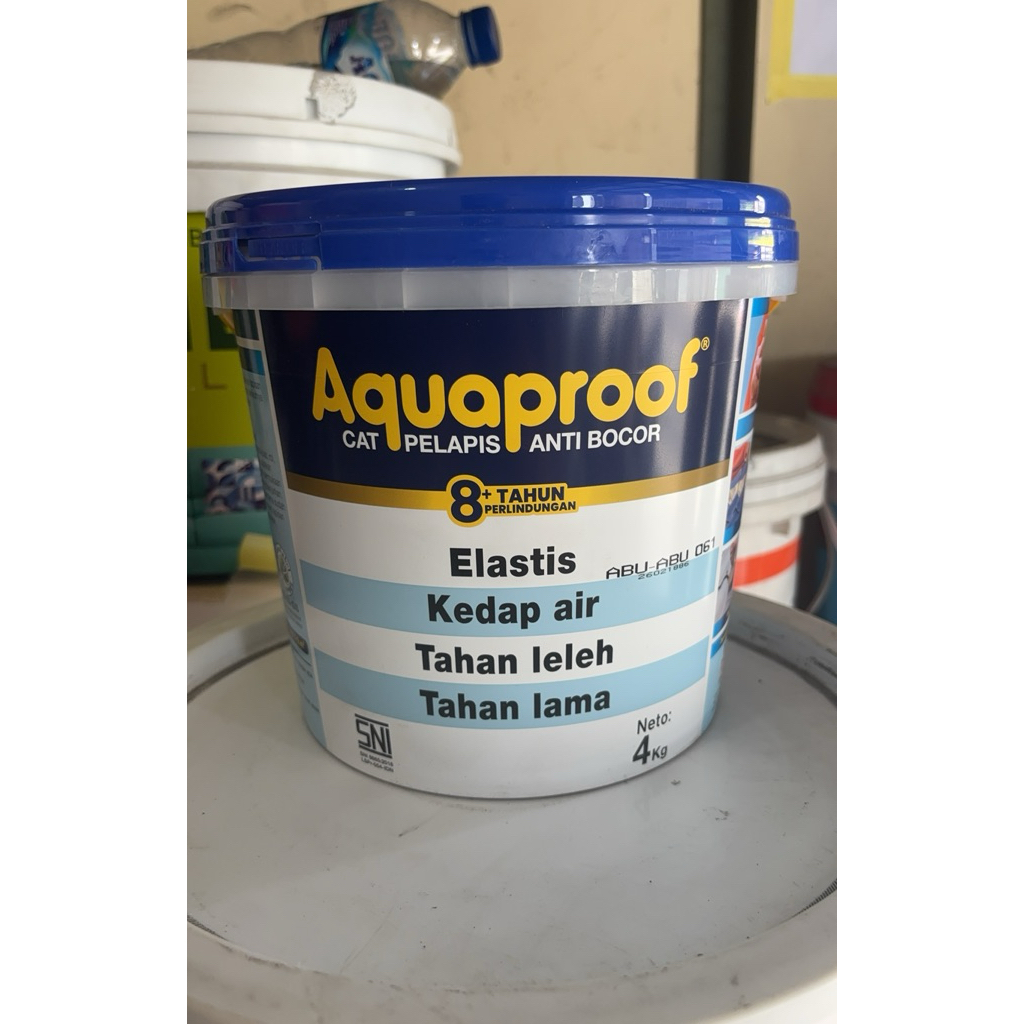 aquaproof-cat pelapis anti bocor-abu-abu 061-4kg-cat tembok