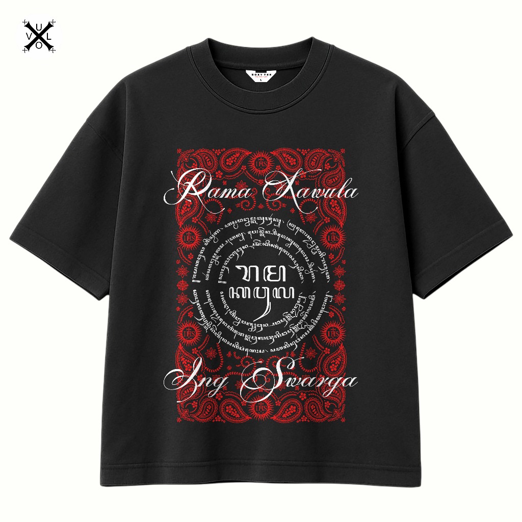 Kaos Doa Bapa Kami Aksara Jawa Vol.2 - Boxy Oversized, Unisex, Cotton Combed 24s 200+GSM