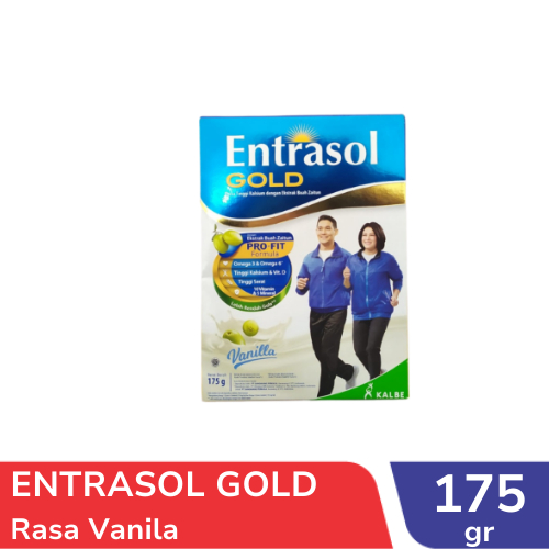 ENTRASOL GOLD SUSU TINGGI KALSIUM RASA VANILA 175GR
