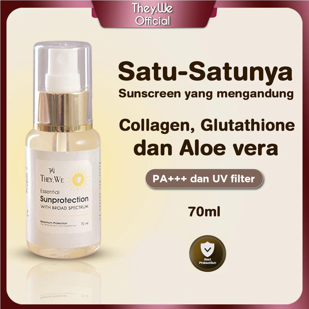 They.We Sunscreen Spray Wajah 70ML SPF30 PA+++ | Serum Sunscreen Skin Barrier Protect Sinar UV Glow