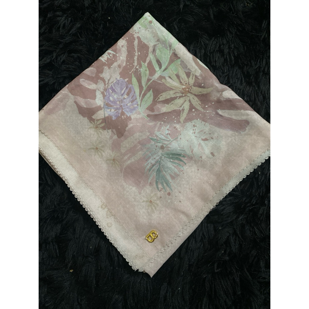 Preloved buttonscarves tropical pink soft