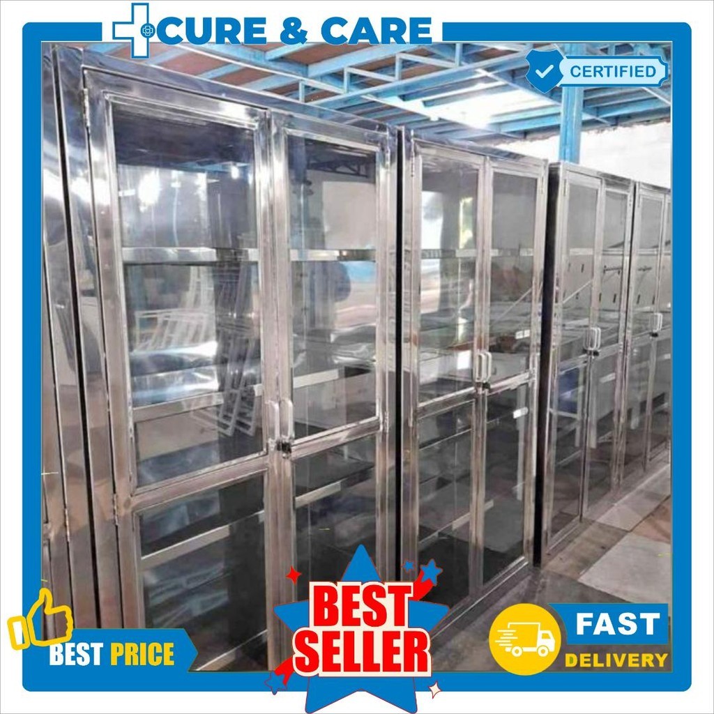 Lemari Obat Lemari Instrumen 2 Pintu Lemari Stainless Lemari Kantor Lemari Obat Stainless Steel