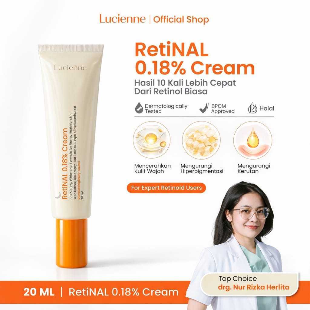 LUCIENNE - Retinal 0.18% Cream | Whitening Night Cream