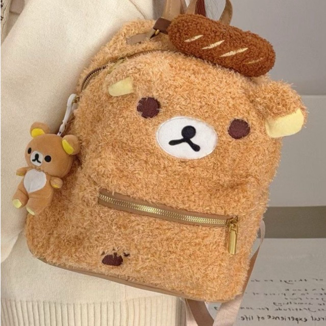 [PREORDER Rilakkuma] Tas Ransel Bulu – Rilakkuma Plush Backpack Series
