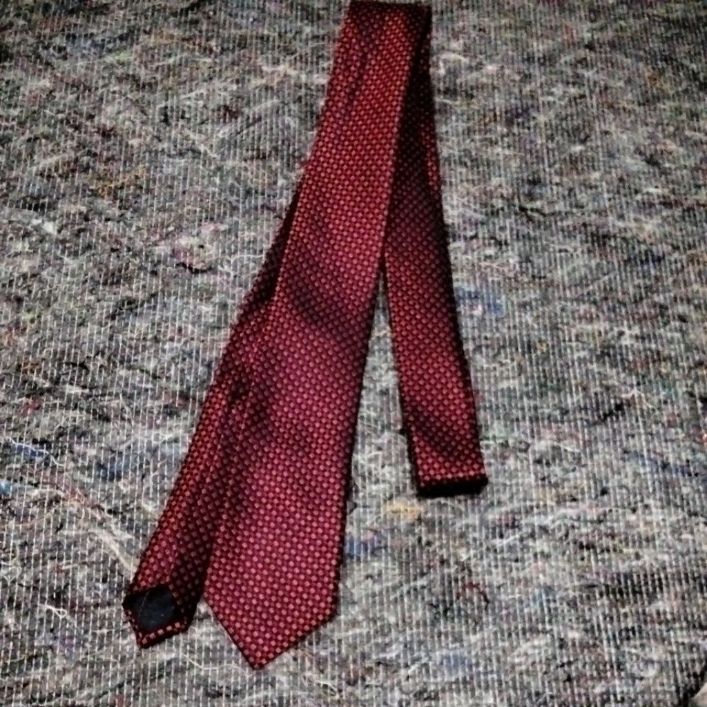 Dasi Pria Panjang Merah Motif Maroon Bahan Premium Dasi Kantor Seragam PL