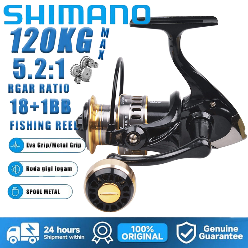 Coralov Reel Pancing Spinning Laut Full Besi Reel HE Max Drag 30KG Gulungan Pancing Kuat Reel Pancin