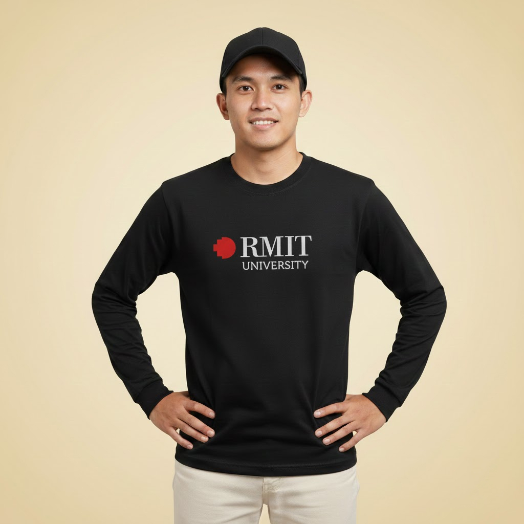 Kaos Baju RMIT University Australia Unisex t-shirt Distro Clothing long sleeve