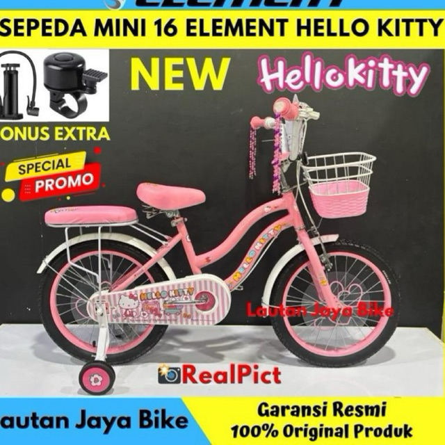 Sepeda Anak Perempuan 16 inch Mini Element Hello Kitty