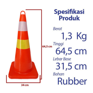 Kerucut Jalan Segitiga Jalan Pembatas Jalan Rubber Orange