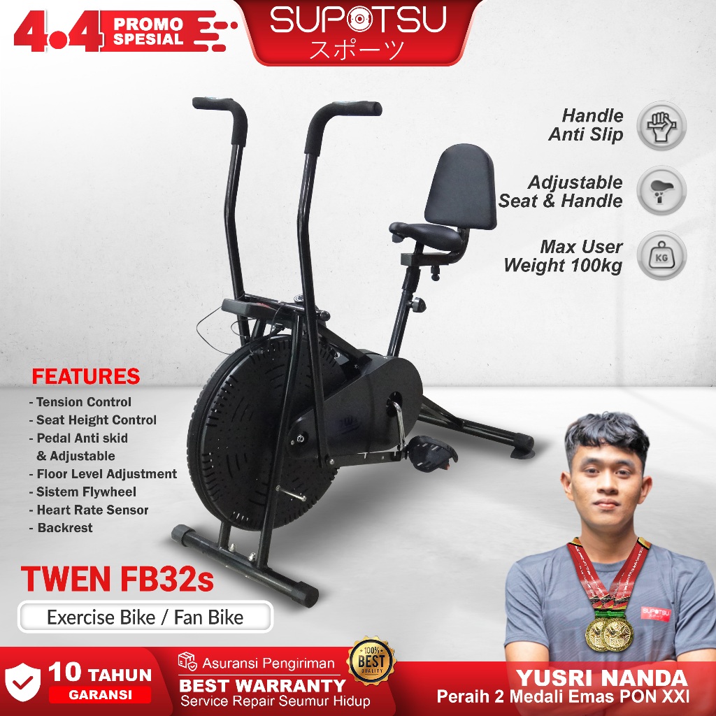 Sepeda Statis Orbitrack Fan Bike TWEN FB3 FB31 FB32 FB32s - Platinum Bike Termurah
