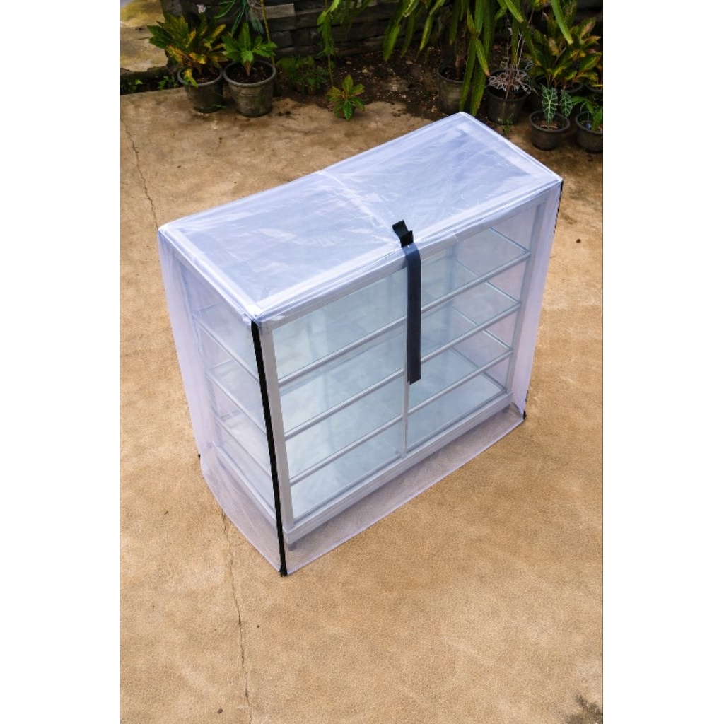 tutup etalase transparan 60 x 60 x 50 tutup etalase transparan tutup etalase kaca rak sepatu rak sep