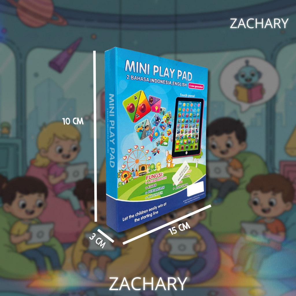 Mainan Edukasi Anak Ipad / Tab / Mini Play Tab 2 Bahasa / Mainan Ipad Papan Tulis 2 Bahasa