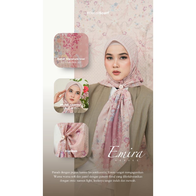 Arabelle Scarf Official/Emira Series Scarf/Kerudung Arabelle