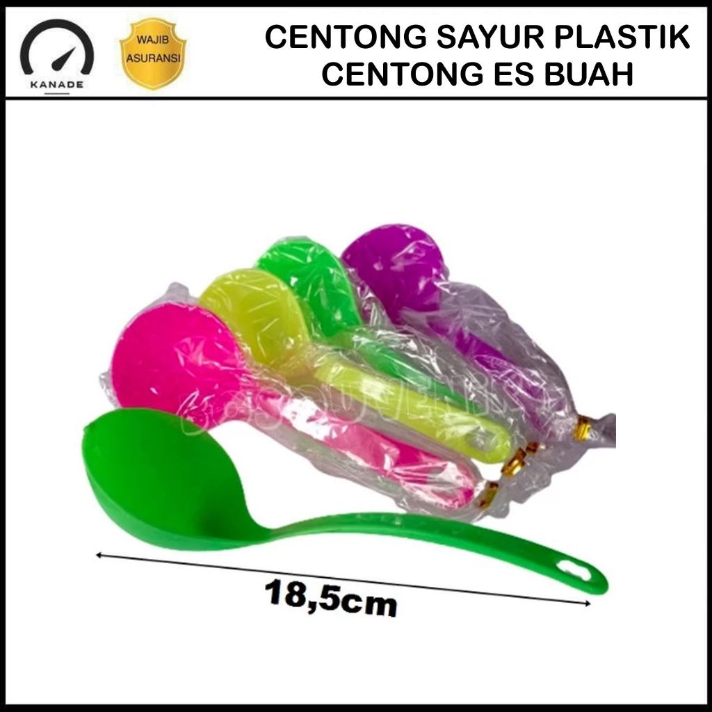 Centong Sayur Plastik / centong es buah / centong sup / souvenir pernikahan Peralatan dapur
