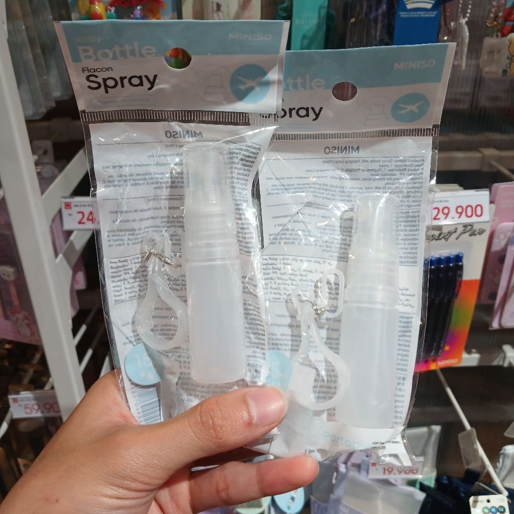 Miniso Spray Bottle with Hanging Loop (15ml)