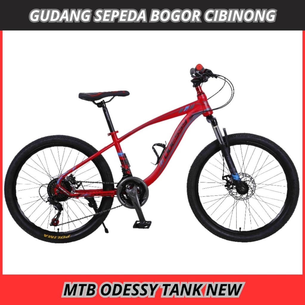Sepeda MTB 24 Odessy Tank Rem Cakram 21 Speed