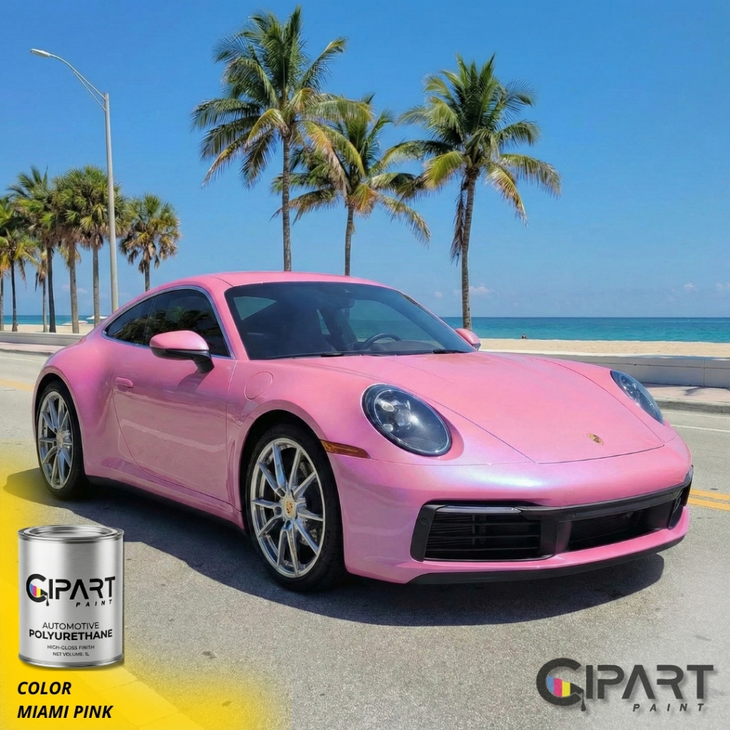 Cat Mobil & Motor CIPART PAINT - MIAMI PINK Effect Series Pink Merah Muda Mutiara 3-Coat