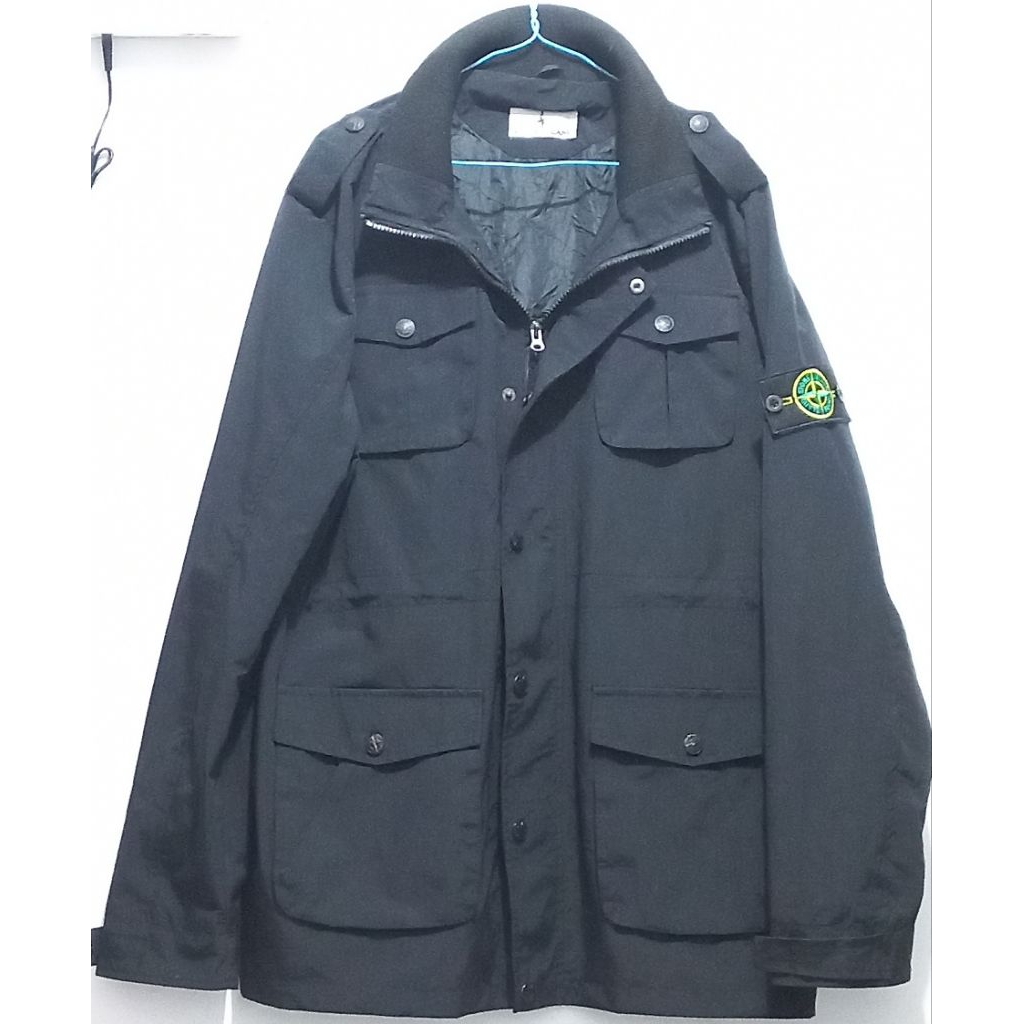 SemiParka Stone Island Hitam Pekat Tebal Model M65