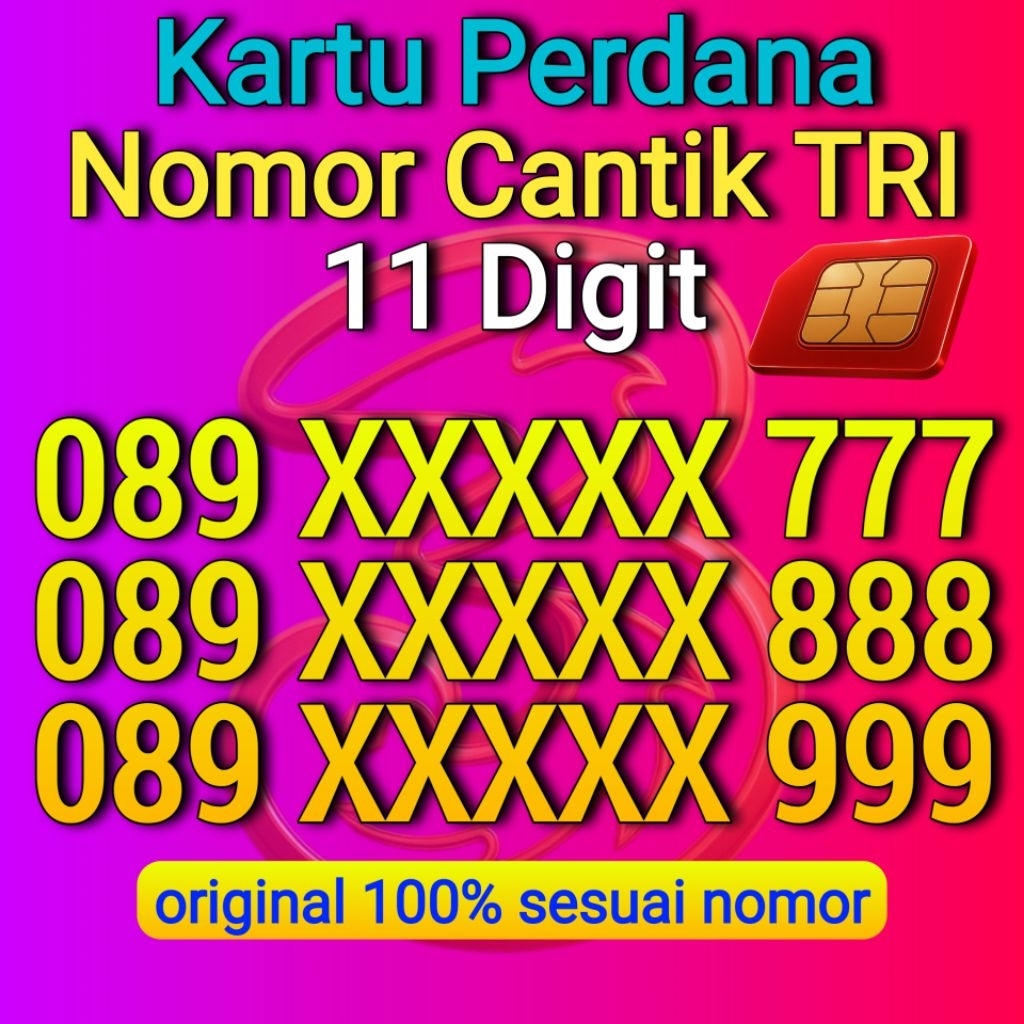 NOMOR CANTIK TRI 11 DIGIT TRIPEL ANGKA