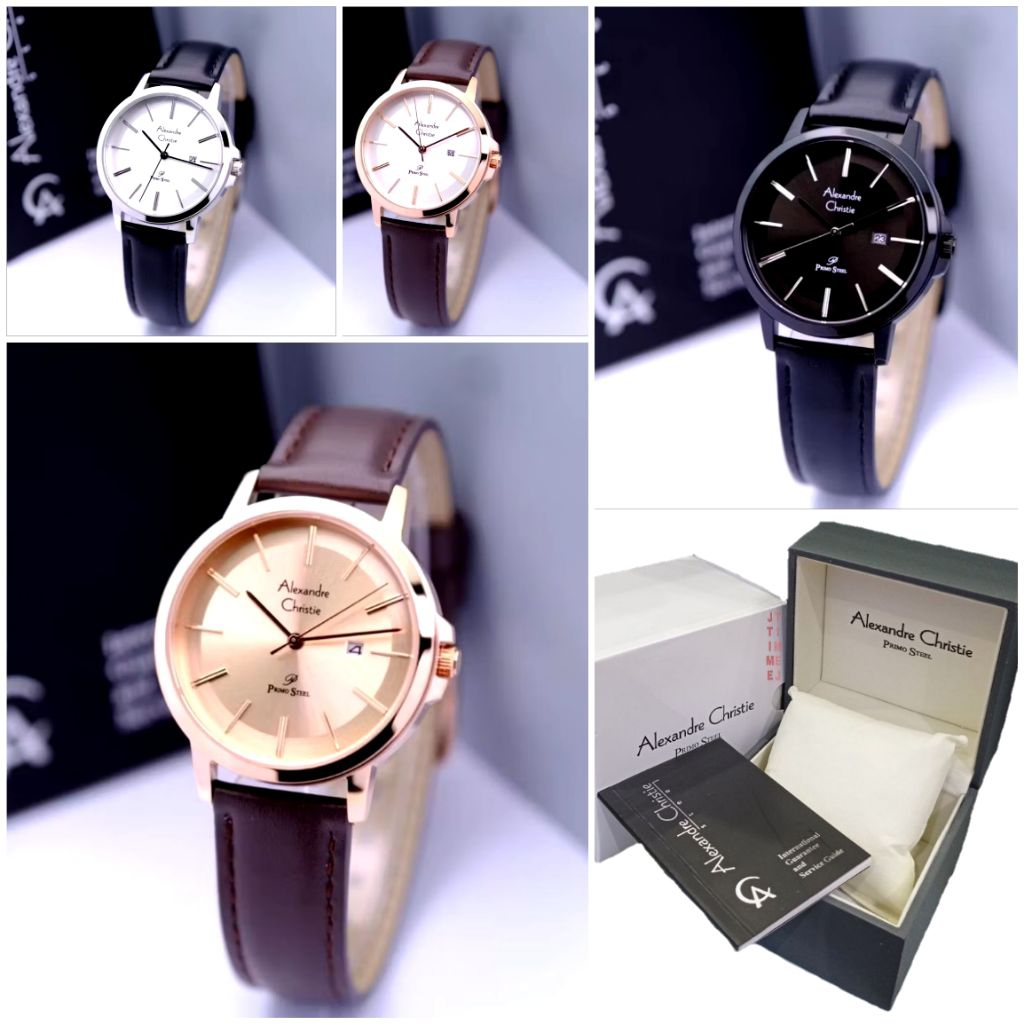 AC1036 Jam Tangan Wanita Alexandre Christie AC 1036 Original Kulit
