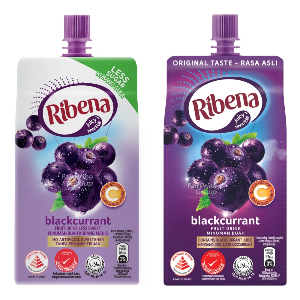 Minuman Ribena Blackcurrant Fruit Drink 300mL asal Singapore