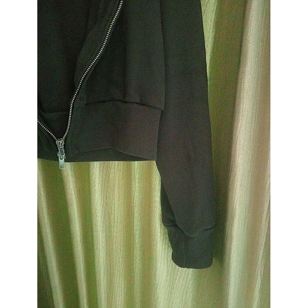 Double Zipper Jacket Crop Elorae