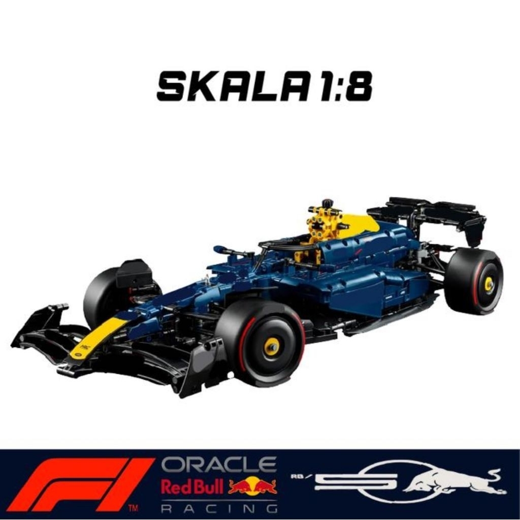 Bricks F1 mobil Formula 1 Redbull Oracle RB20 skala 1:8