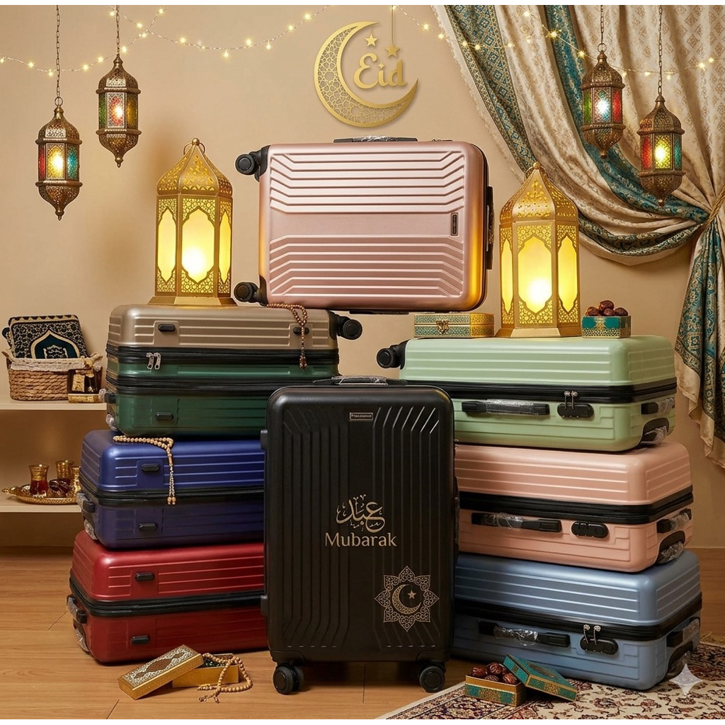 LUGGAGE/KOPER FIBER 20inch 24inch SET RODA PUTAR 360DERAJAT SEKAT KAIN & TALI