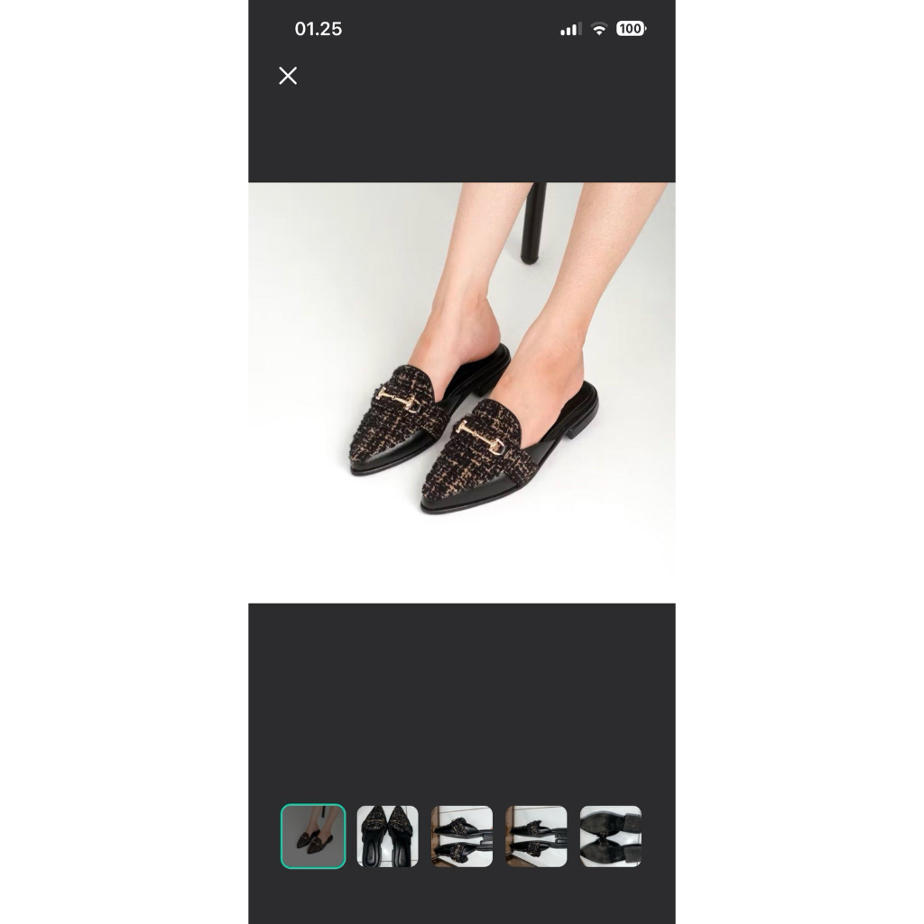 preloved cekhas liora black mules