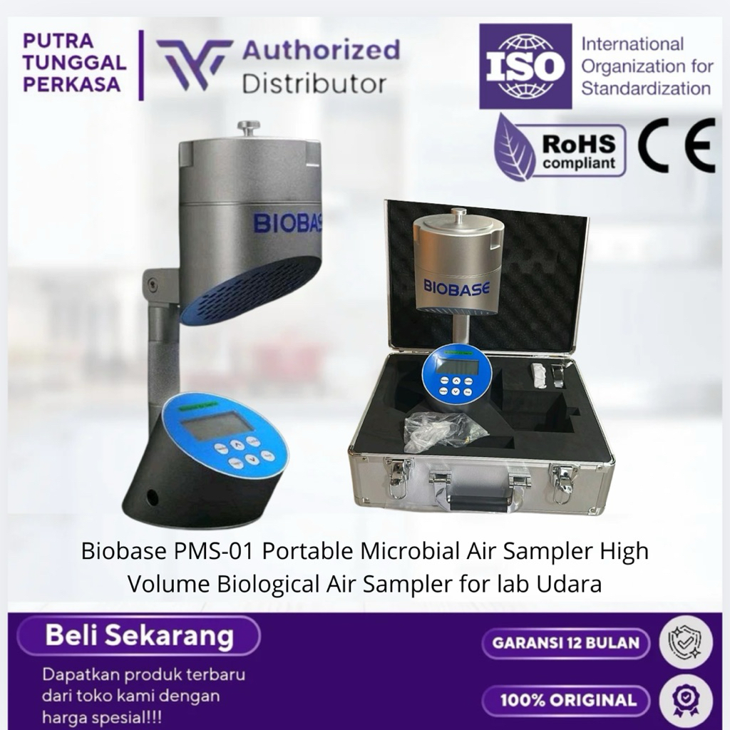 Biobase PMS-01 Portable Microbial Air Sampler High Volume Biological Air Sampler for lab Udara