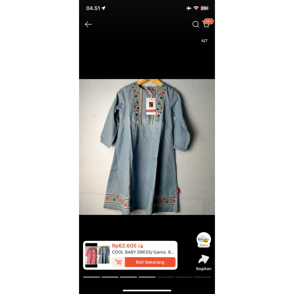 baju gamis denim