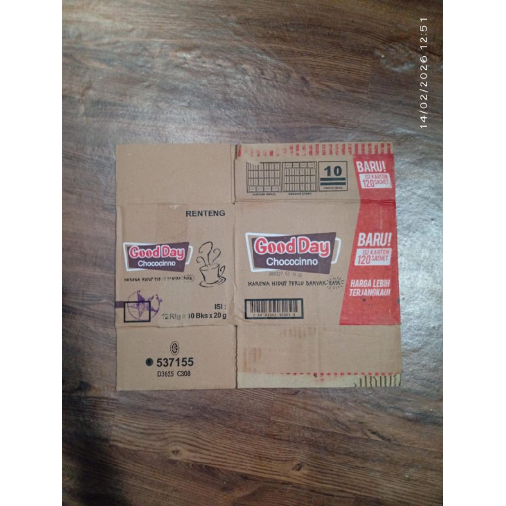 KARDUS BEKAS KOPI GOOD DAY