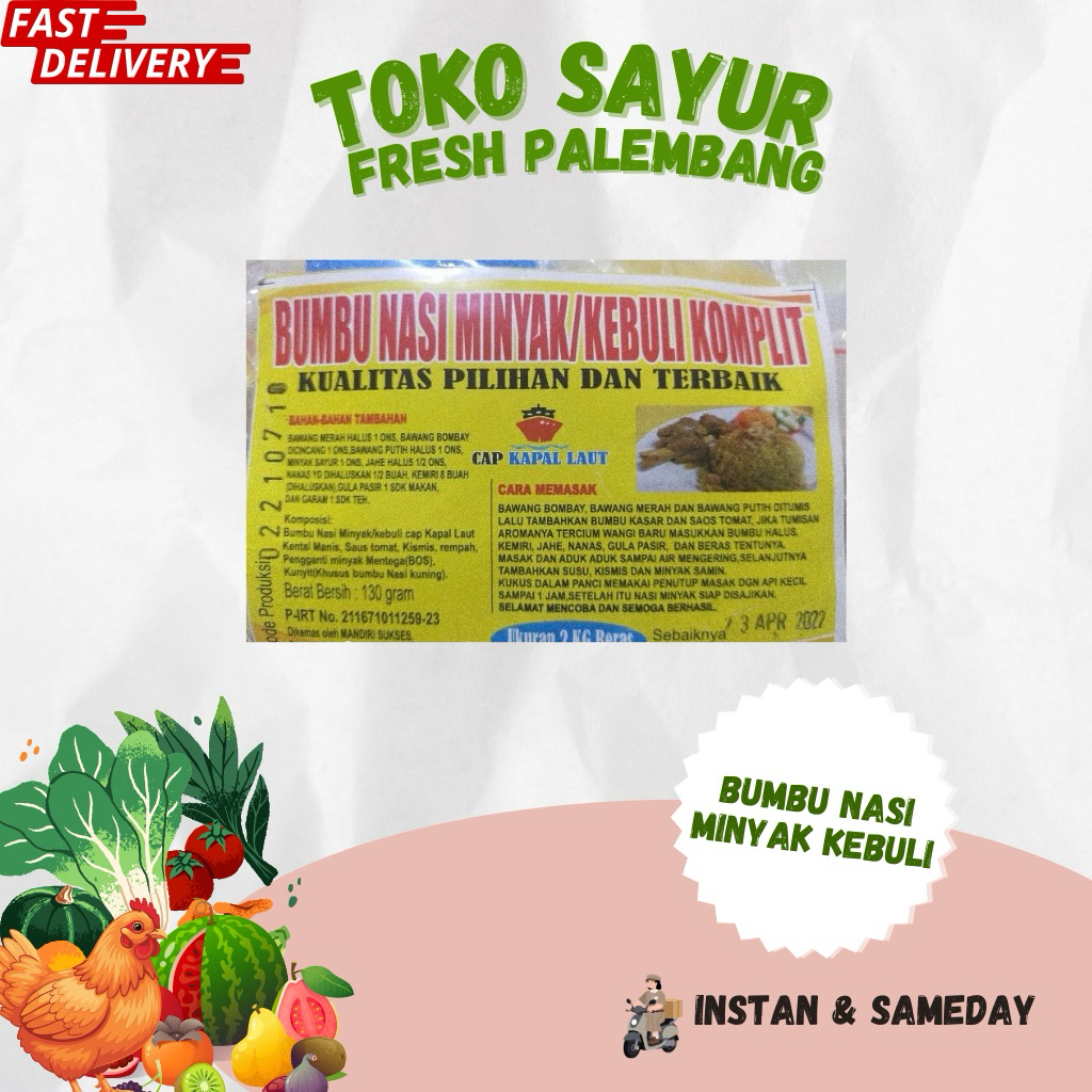 Bumbu Nasi Minyak Kebuli 1 Bungkus - Toko Sayur Fresh Palembang