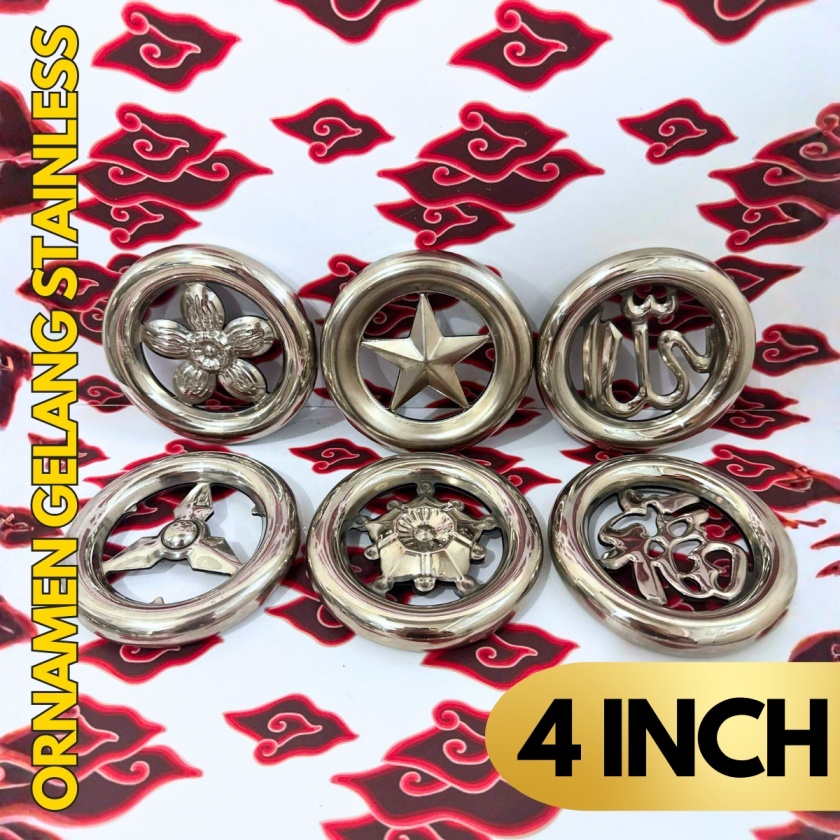 Ornamen Aksesoris Pagar Stainless Steel 4 Inch